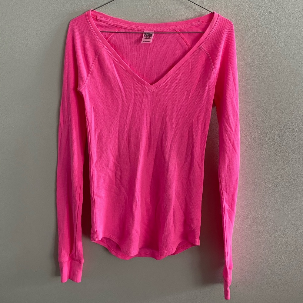 NWPT PINK waffle know long sleeve